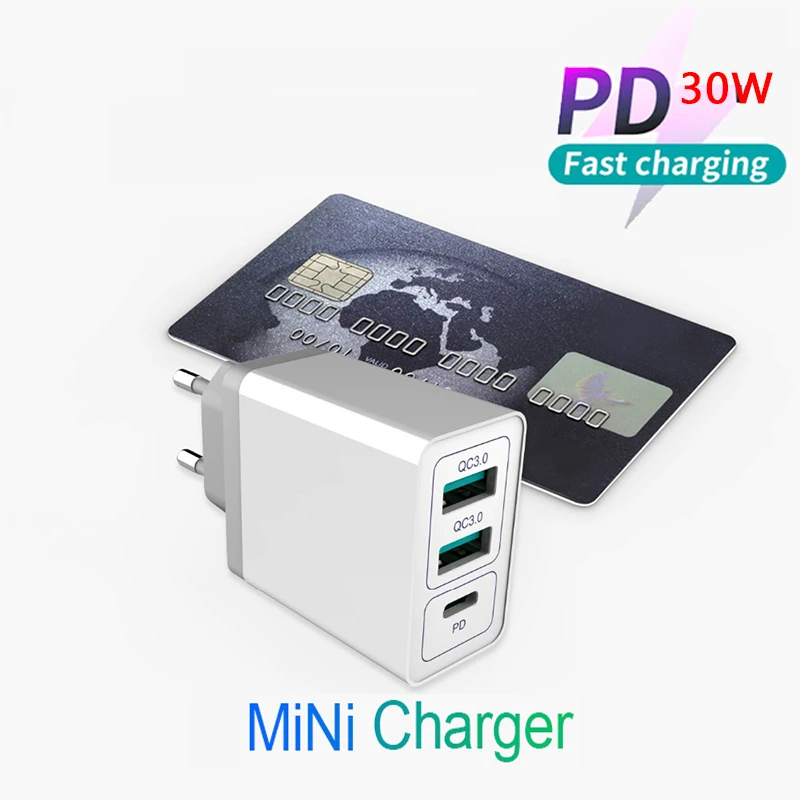 30 Вт USB PD зарядное устройство адаптер Быстрая зарядка настенное зарядное устройство портативное ЕС США вилка USB зарядное устройство для iPhone samsung Galaxy Note 10