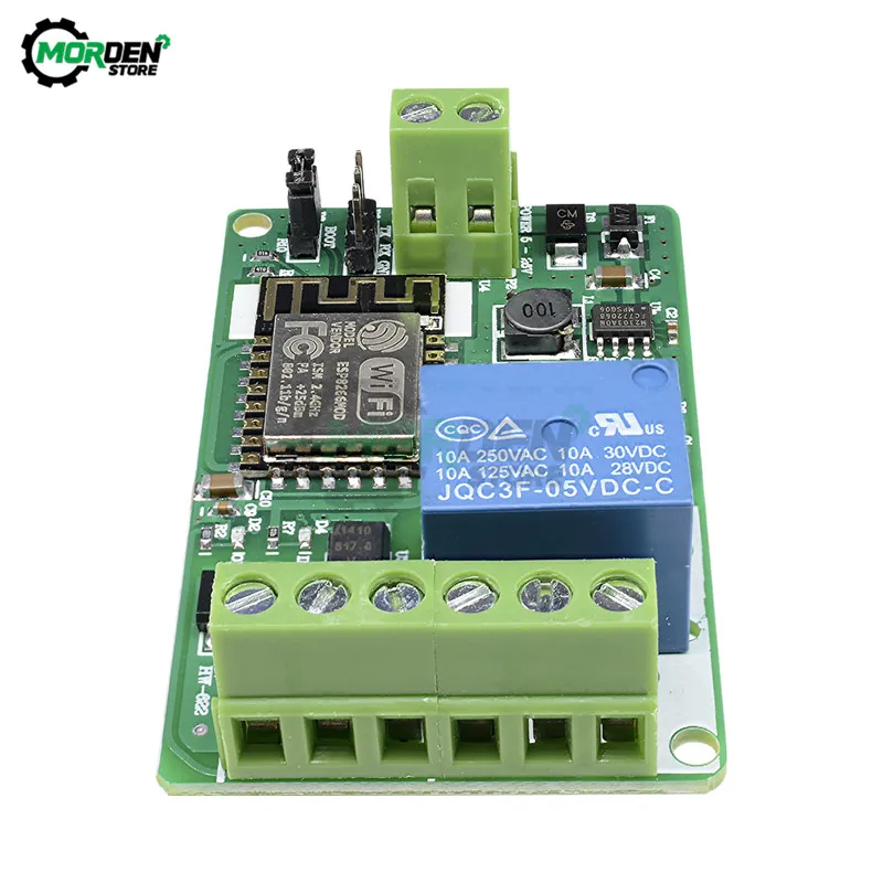 Беспроводной коммутатор ESP8266 1 канал 10 А 220 В с защитой от перегрузки по току Wi Fi