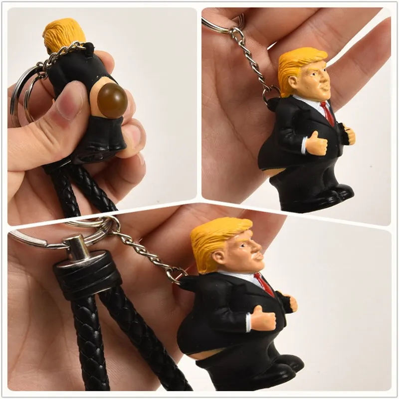 Автомобильный Дональд Трамп кукла-брелок для ключей президент брелок-подвеска для сжимания Забавные игрушки корма с имитацией сумка кулон кукла антистресс