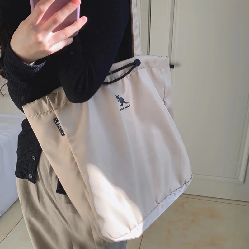 Women Canvas Tote Bags Female Large Capacity Simple Handbags Casual waterproof Cloth Shopper Girls Beige School kangol Bag |