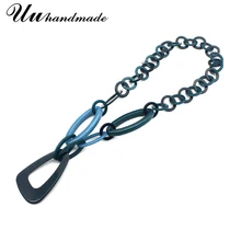 Модное удлиненное ожерелье, женские ювелирные изделия в стиле панк, акриловое ожерелье, длинный этнический крест, кулон для женщин, яркое женское ожерелье