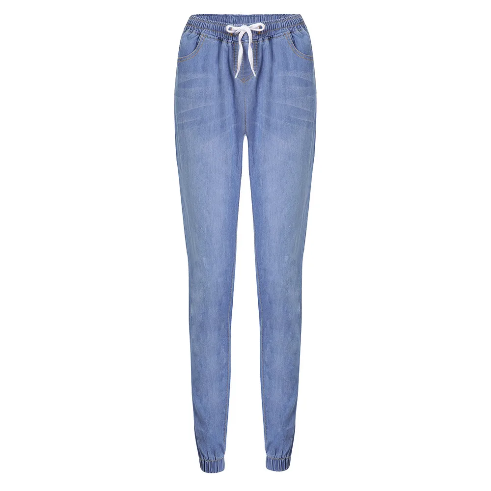 Jaycosin Autumn Fashion Ladies Casual Loose Pencil Denim Skinny Jeans Elastic Stretch Trousers Small Feet Cropped Jeans 11#4