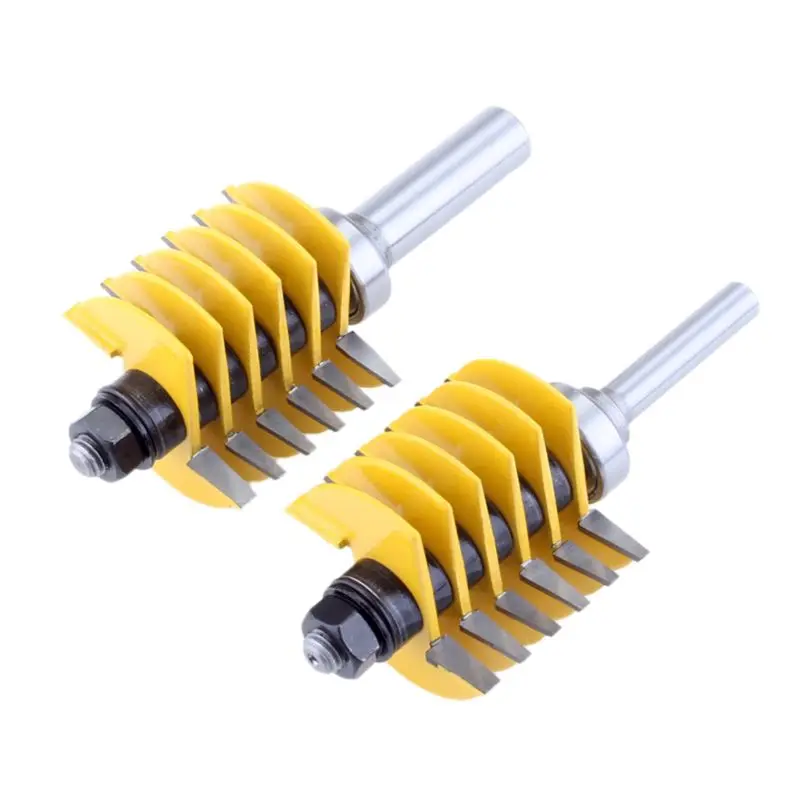 

1pc 8mm 1/2" Shank 2 Teeth Adjustable Finger Joint Router Bit Tenon Cutter Industrial Grade for Wood Tool