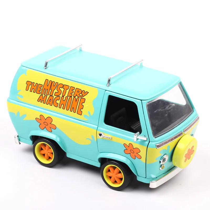 No Box Jada 1/24 Scale The Mystery Machine Van Hollywood Rides Cartoon Diecasts & Toy Vehicles Metal Car Model Kids Gifts Boys no box jada 1 24 scale classic 1958 cadillac series 62s with action figure freddy krueger diecasts