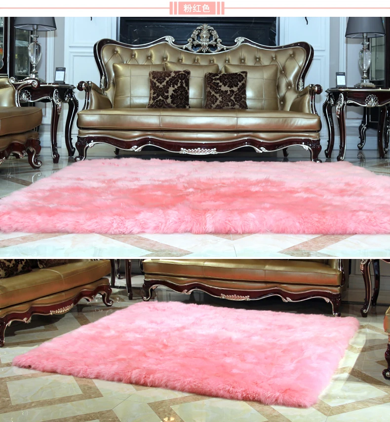 Wool Real Sheepskin Carpets For Living Room Bedroom Fur Rug Long Hair Soft Carpet And Rugs Kids Room Thicken Children Play