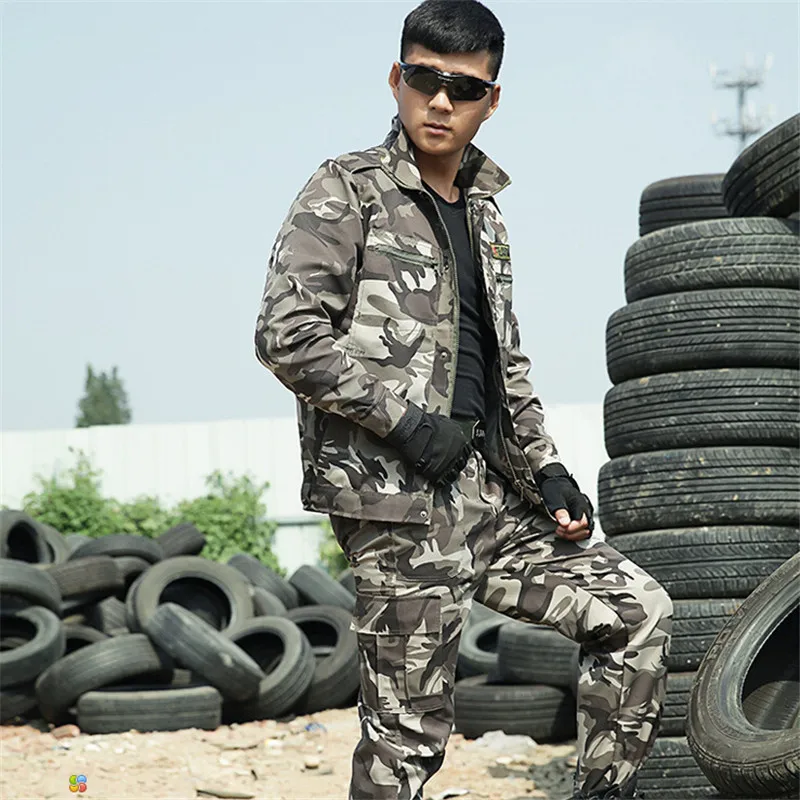 New Spring Autumn Men's Tactical Army Military uniform combat jackets+ pant suit Outside CS Military Training 4XL Free Shipping