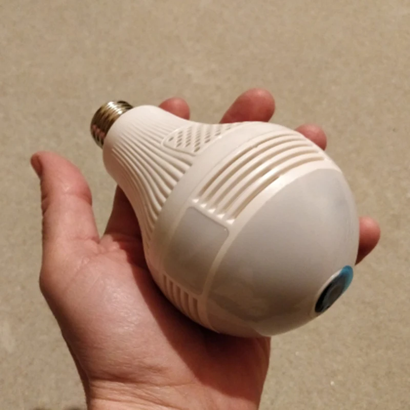 Panorâmica sem Fio de Segurança em Casa Wi-fi Cctv Fisheye Lâmpada Câmera ip Led Luz 9 em casa wi-fi cctv fisheye lâmpada câmera ip