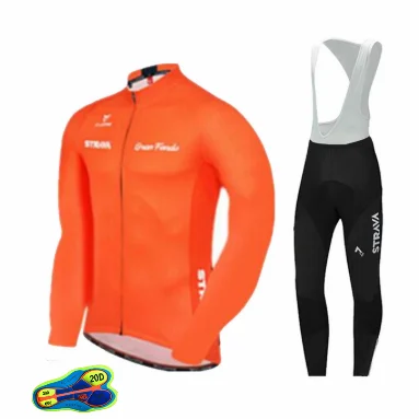 STRAVA осень с длинным рукавом Велоспорт Джерси костюм ropa ciclismo велосипедный костюм горный велосипед Джерси форма 20D - Цвет: Long sleeve Suit 7