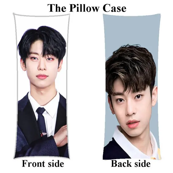 pillowcase Женские Kpop AB6IX девушка тела мультипликационным мотивом KimDonghyun Длинная Подушка Чехол Крышка - Цвет: pillowcase