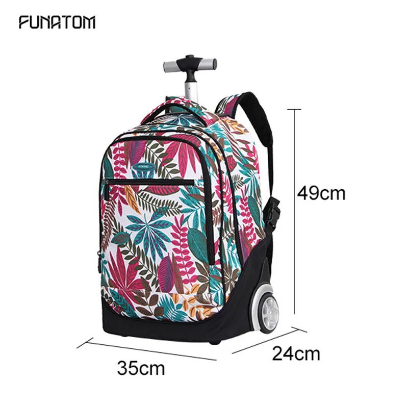 18 дюймов колесных школьный рюкзак для детей сумки на колесах Рюкзак-тележка Сумка для подростков детский школьный рюкзак на колесиках для девочек