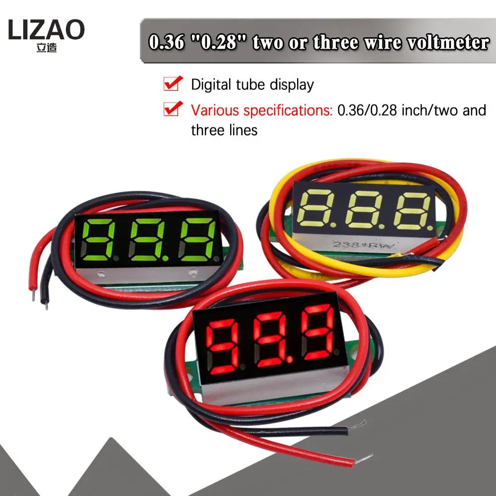 Lizao Three Line Precision Dc Digital Voltmeter Head Led Digital