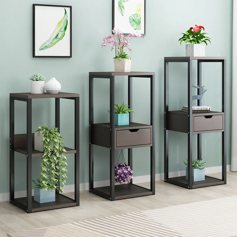 

Flower rack iron art Indoor multi-storey provincial space household flower pot frame shelf shelves shelving organizer shelves