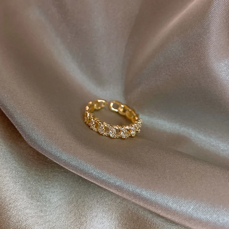 2020 classic geometric twist wrapped zircon open ring fashion women jewelry simple elegant student ring wedding party ring - Image 5