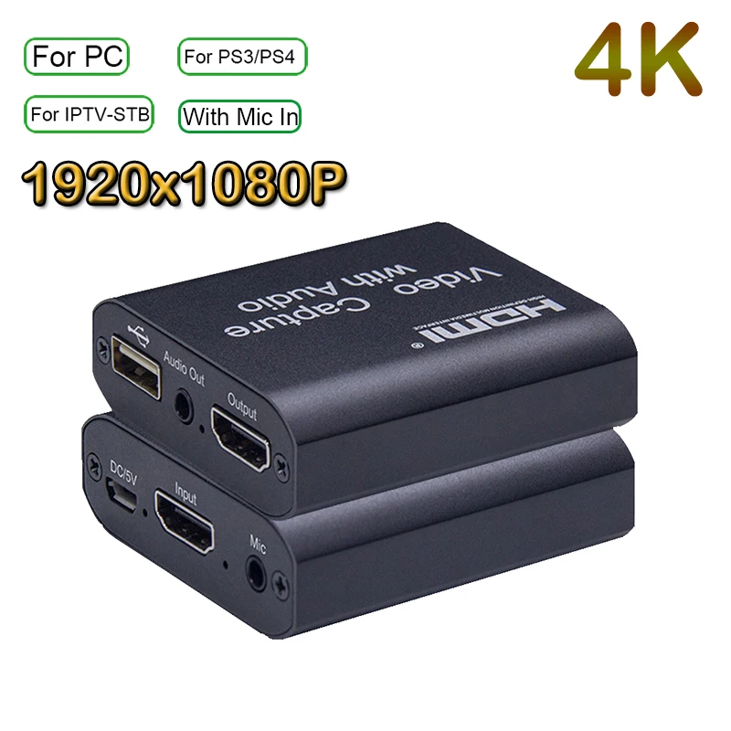 Карта видеозахвата Hdmi 1080p 30 кадров/с usb|Карты видео- и ТВ-тюнеров| |