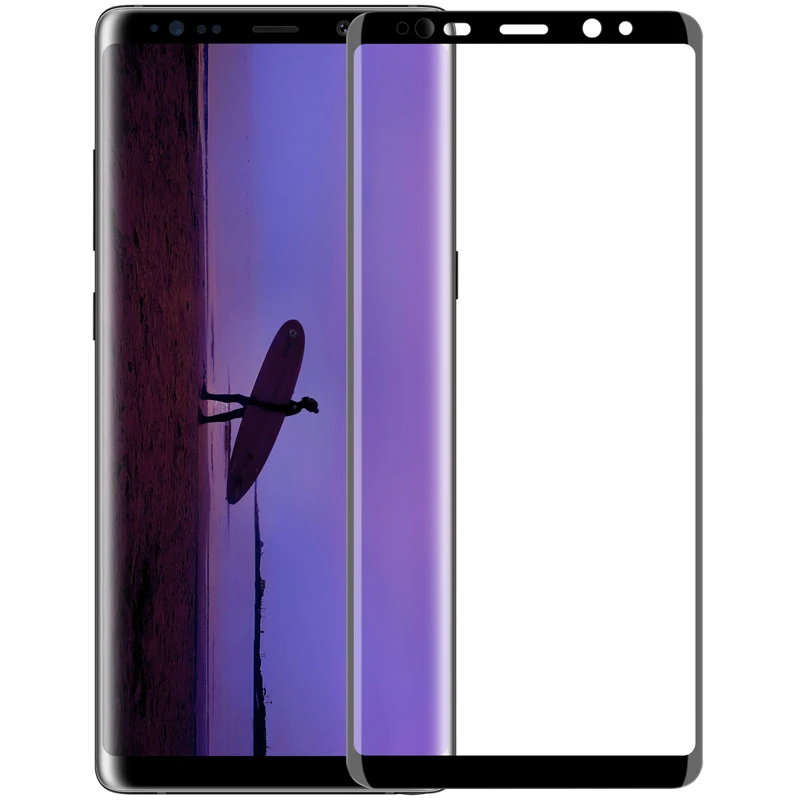 Для samsung Note 8 стекло протектор экрана Nillkin 3D полное покрытие клея 9D край безопасное закаленное стекло для samsung Galaxy Note8 - Цвет: Black