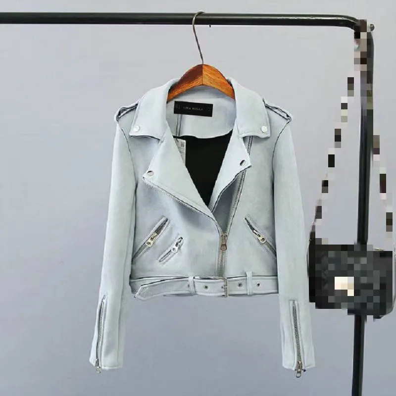 Lika Rulla, Топ бренд, S-XL, новая весенняя мода, яркие цвета, Женская замшевая куртка, базовая уличная женская короткая куртка из искусственной кожи