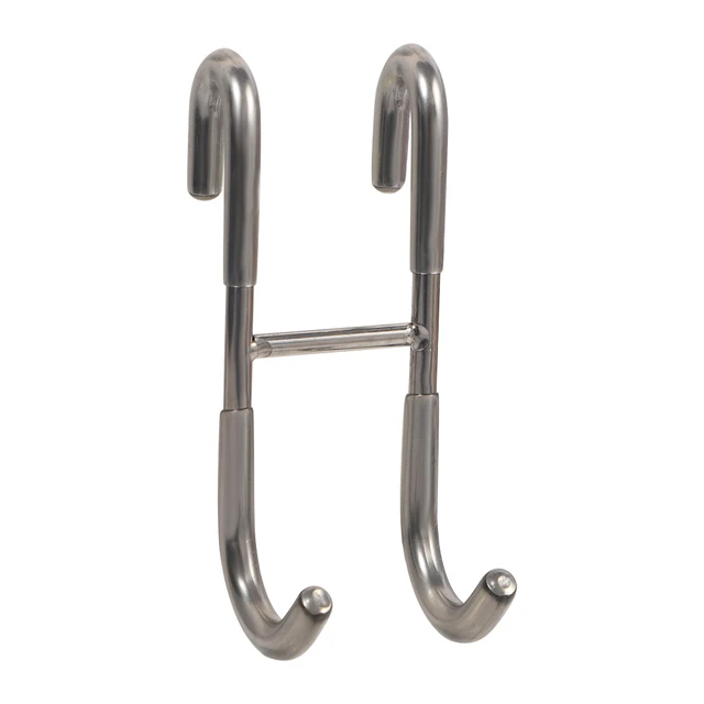 Shower Hooks No Drilling Required Shower Screen Hook With Rubber Stainless  Steel Silver