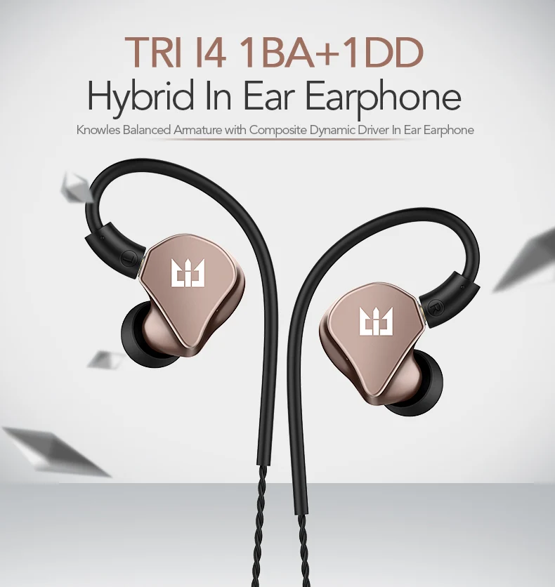 Три I4 1BA+ 1DD гибридные наушники в ухо на заказ ноулс BA драйвер HIFI бас наушники с MMCX кабелем