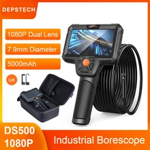 DEPSTECH Bildschirm Endoskop Dual Objektiv Kamera IPS Vollen Farbe 1080P HD Industrielle Inspektion Endoskop Wasserdicht IP67 Schlange Kamera