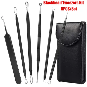 

6 Piece Set Blackhead Acne Acne Extraction Tool Stainless Steel Acne Acne Acne Set Facial Skin Care