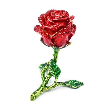 

Flower Trinket Box Rings Necklace Box Surprise Jewelry Storage Holder Valentine'S Day Gift For Women