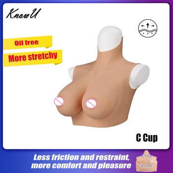 

KnowU Transgender C Cup Silicone Breast Forms Drag Queen Fake Boobs Crossdress Transgénero Трансгендер transgenres