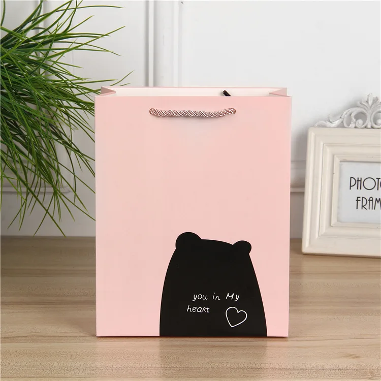 Стиль креативный мультяшный подарок сумка для переноски хозяйственная тканевая сумка белая картонная универсальная бумажная сумка упаковочные сумки