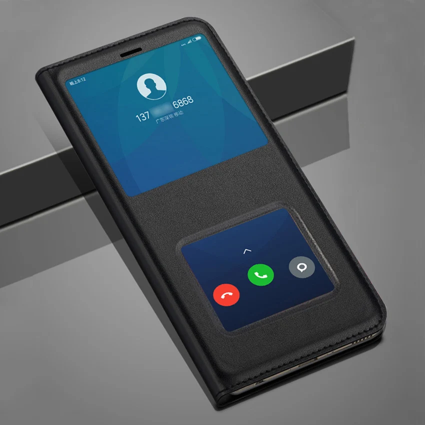 Откидной кожаный чехол для Xiaomi mi A2 6X A 2 6 X Xio Xao противоударный защитный с