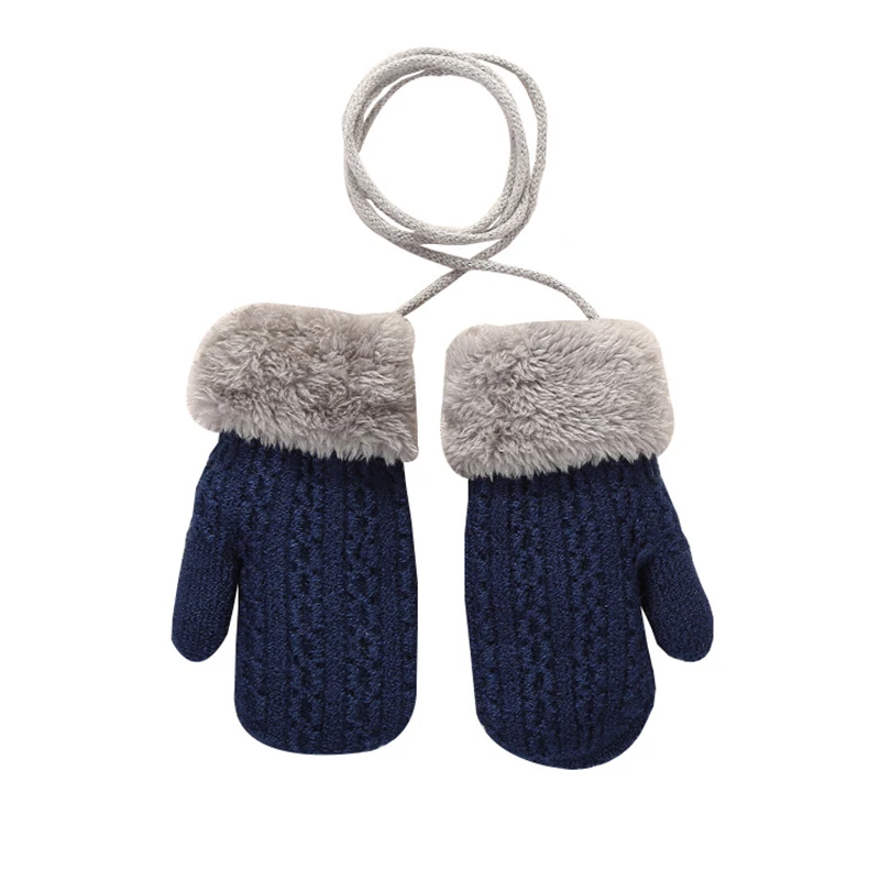 Autumn and winter knitted warm gloves Girls Boys Outdoor Winter Patchwork Keep Warm Mittens winter gloves mittens