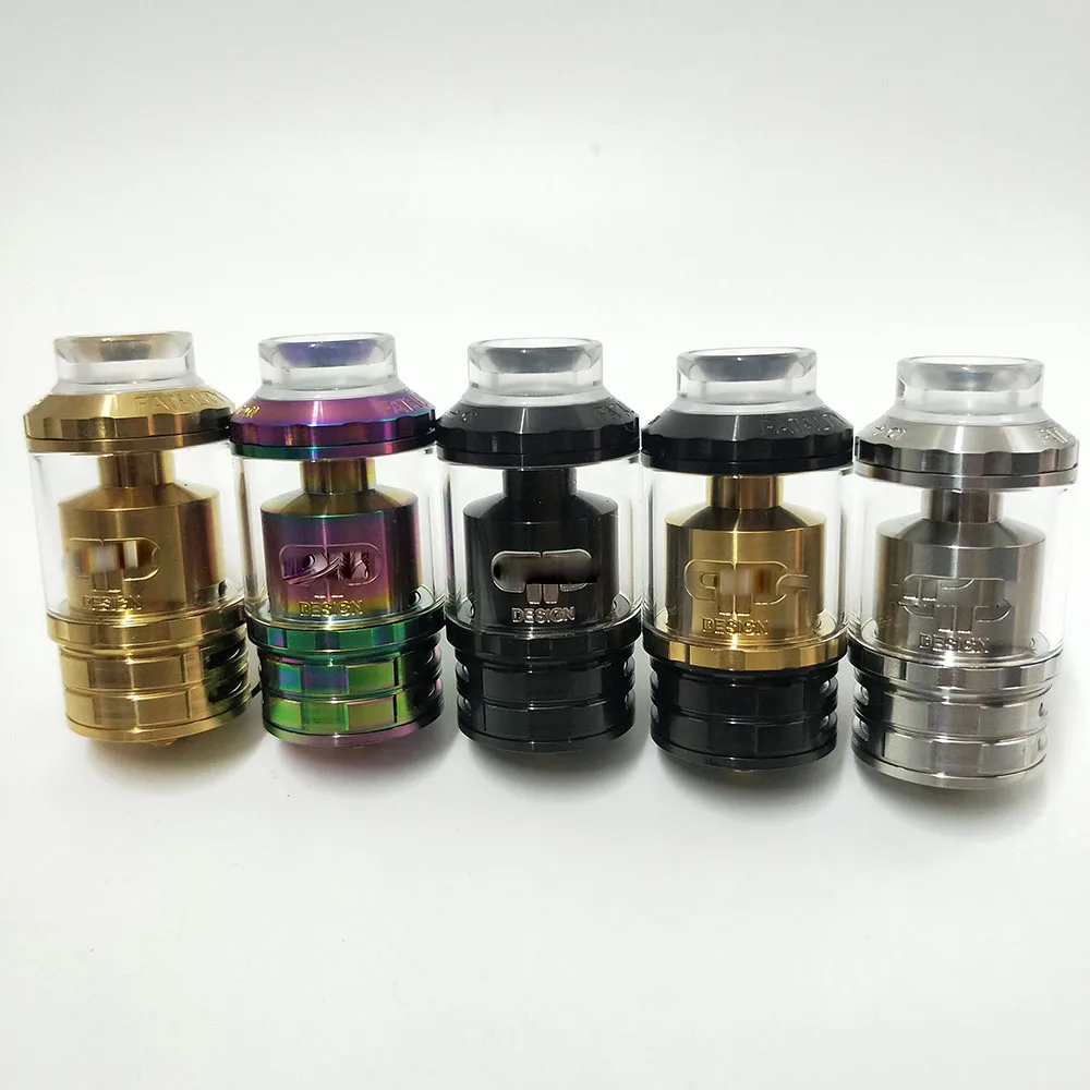 

New qp fatality m25 style rta 4ml /5.5ml Glass tank 25mm Diameter Top airflow Adjustment Atomizers vs Fatality RTA Juggerknot