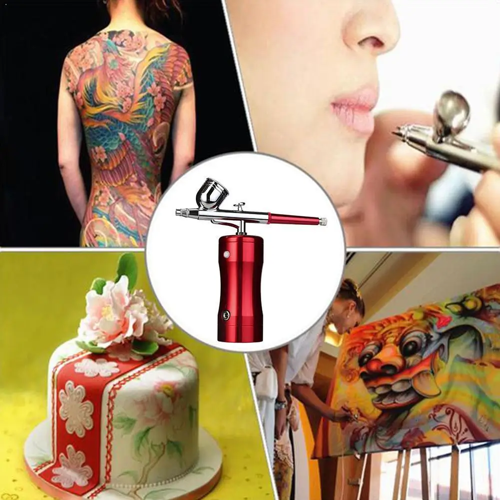 

Airbrush Tool USB Portable Rechargeable Nail Airbrush For Model 0.3mm Kit Brushes Nozzle Painting Car Airbrush Decorating C R8Y0
