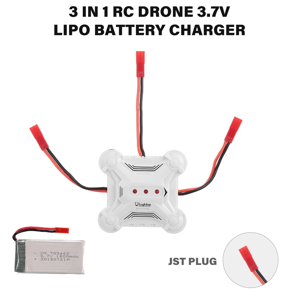 Utoghter 3 в 1 7 В Lipo зарядное устройство для JST Plug w/ USB кабель 69601 69608 U9 RC Drone | Игрушки и