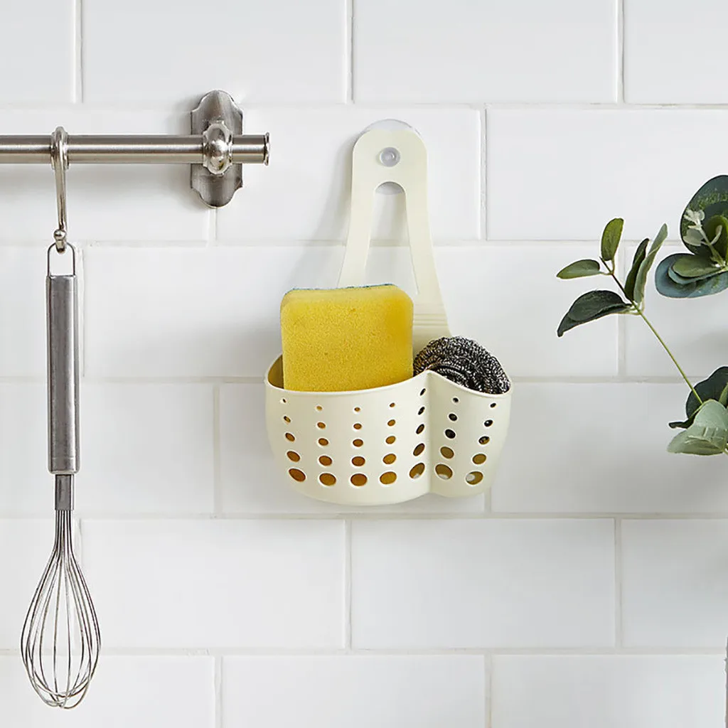 

Sink Shelf Soap Sponge Drain Rack Bathroom Holder Kitchen Storage Suction Cup Kitchen Organizer Sink kitchen Accessories Wash