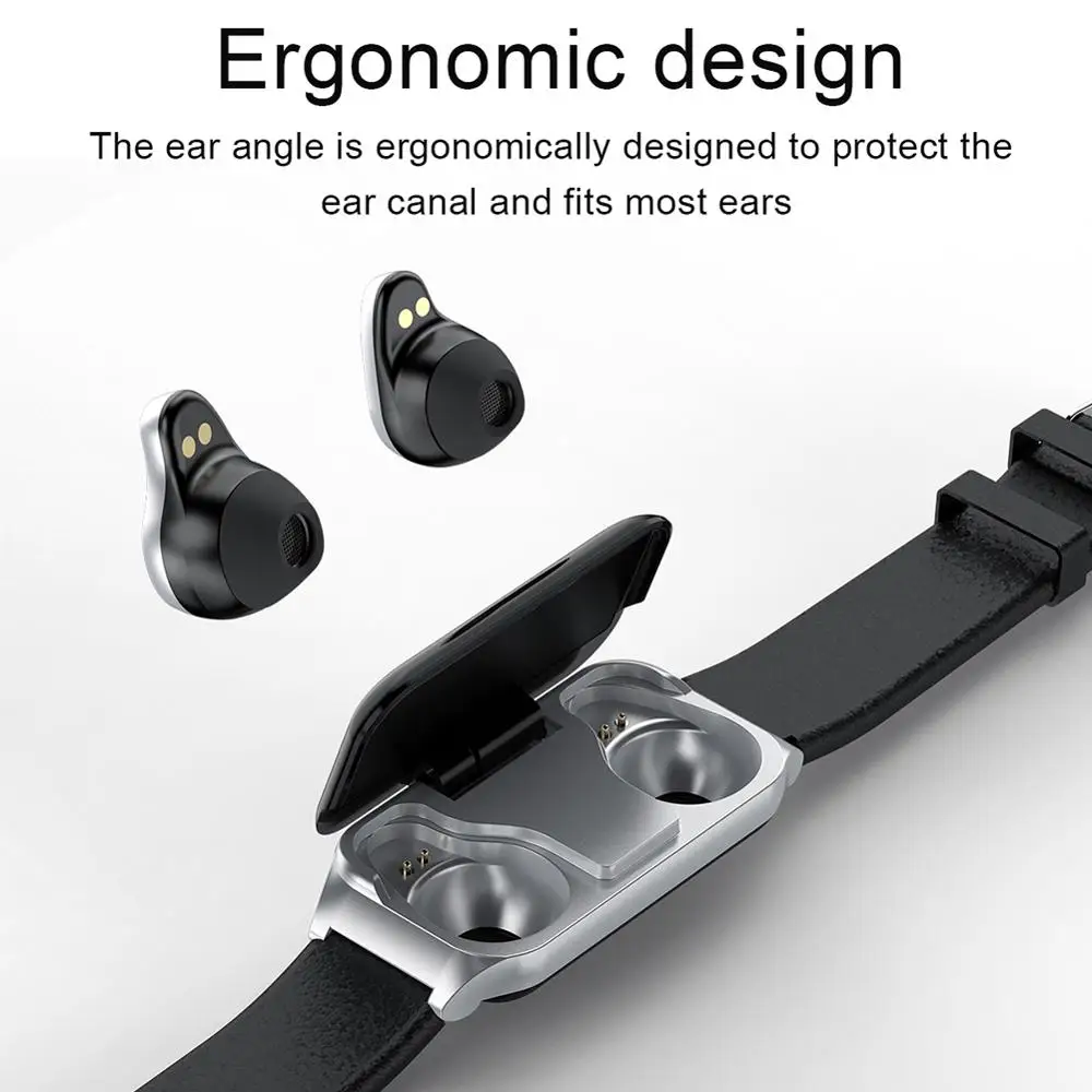Smart Bracelet Wireless Bluetooth Earbuds 2-in-1 Bluetooth 5.0 TWS Fitness Health Tracker Smart Bracelet for iOS 8.0/Android 4.4