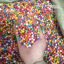 

250g 7-9mm Bright colour Foam beads mini colored round foam balls Crystal Bottle decoration pillow/sofa filler