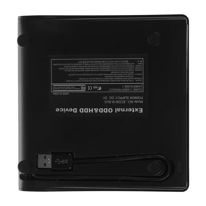 Semoic USB 3 0 Мобильный Внешний чехол для 12 7 мм SATA CD DVD BD ROM RE Drive BK полезные|Оптические