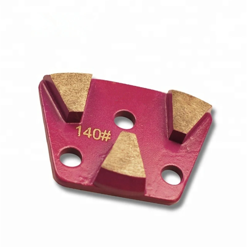 

ASL24 Blastrac Metal Bond Diamond Grinding Shoes ASL Concrete Grinding Pads with Three Trapezoid Segments M8 Screw Holes