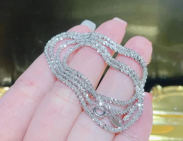 イタリア製輝く月のネックレスS925