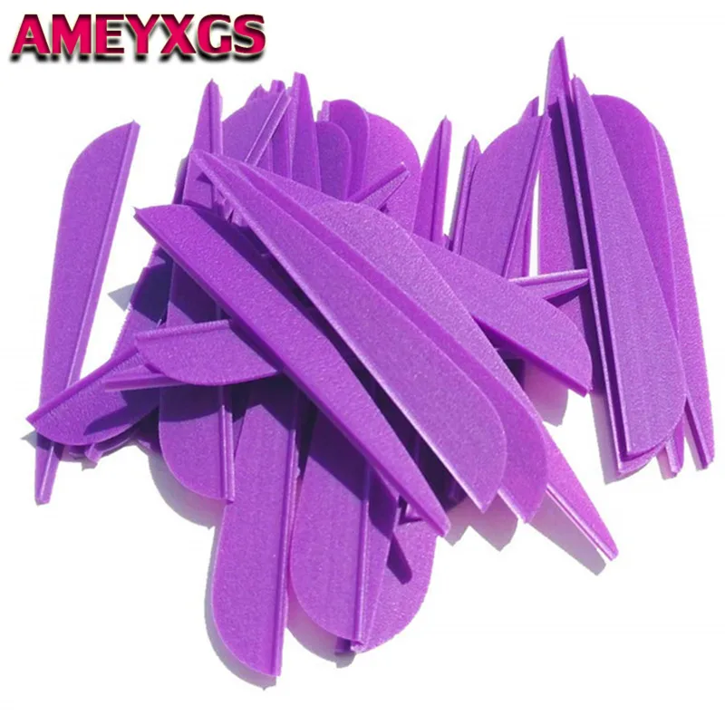 

100pcs 3" Archery Arrow Feather Rubber Vanes Fletching Fletche Arrow DIY Tools For Arrow Practice Hunting Shooting Accessories