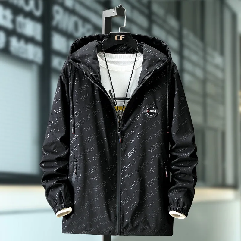 

2019 Spring And Autumn Jacket Men's Fat Plus-sized Large Size Loose Casual Clothes Students Korean-style Trend Handsome Coat