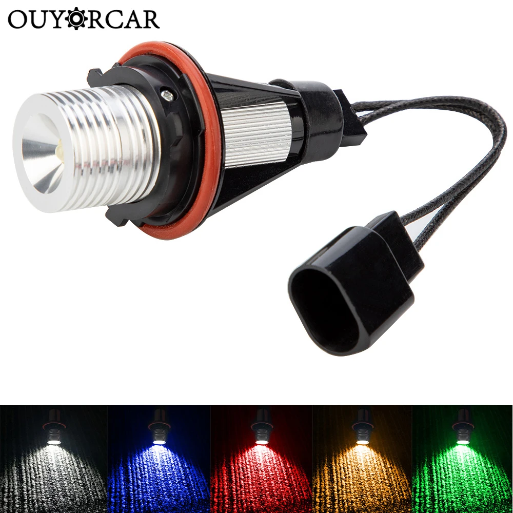 2 шт. для BMW E60 E61 E63 E64 E70 X5 E71 X6 E82 E87 E89 Z4 E90 E91 M3 LED CANBUS Angel Eyes light фара синий