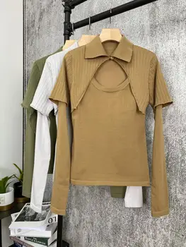 

2020FW Autumn New Women High Quality Knitted Luxury Sweater Jumpers 3 Color Gdnz 10.03