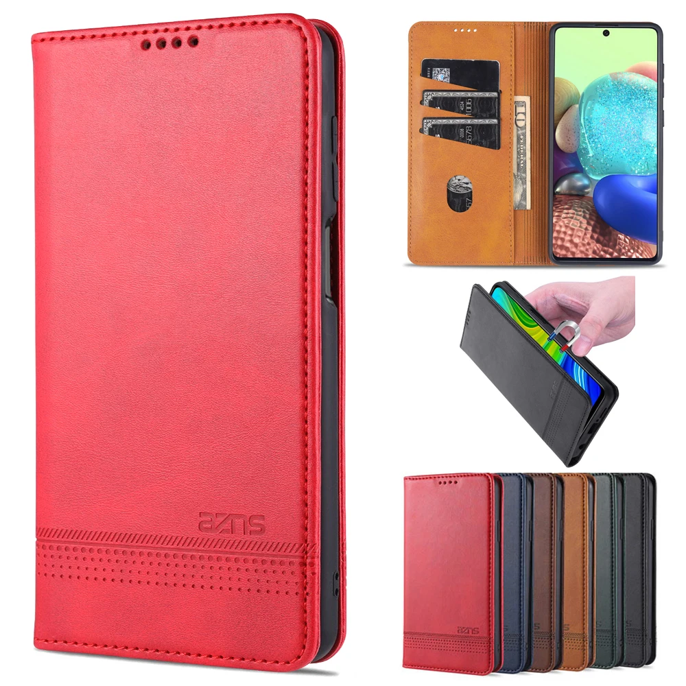 

Leather Flip Case For Samsung Galaxy A01 M01 Core A11 M11 A21 A21S A31 A41 A51 A71 A81 A91 M21 M30S M31 M51 Phone Case