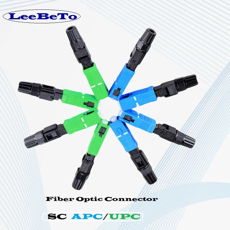 SC/APC UPC Fiber Optic Quick Connector Cable Cold-Connection-Adapter FTTH Fiber Optic Fast Connector SC Fiber Field Assembly