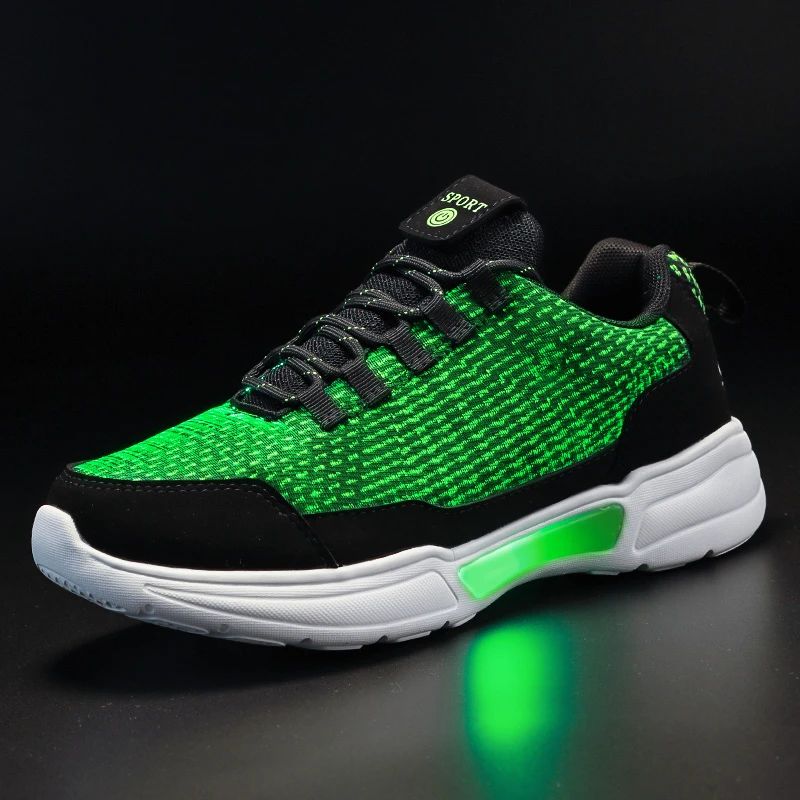 mens fiber optic shoes
