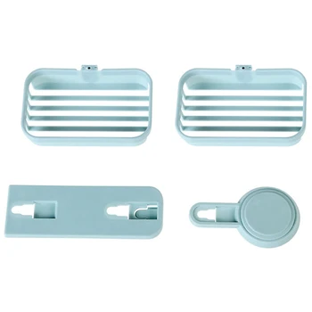 

Household Kitchen Double Layer Washable Suction Cup Detachable Saves Space Organizer Storage Soap Case Toilet Drain Rack