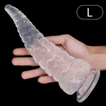 Tentacle Dildo Anal Plug Big Butt Plug Transparent Suction Cup Dildo Anal Sex Toys Penis Phallus For Men Women Anus Expander 6