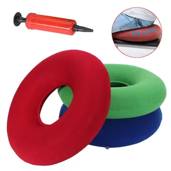 

New Support Inflatable Ring Round Pillow Donut Chair Pad Hip Support Medical Hemorrhoid Seat Pad Massage Cushion With Pump U3