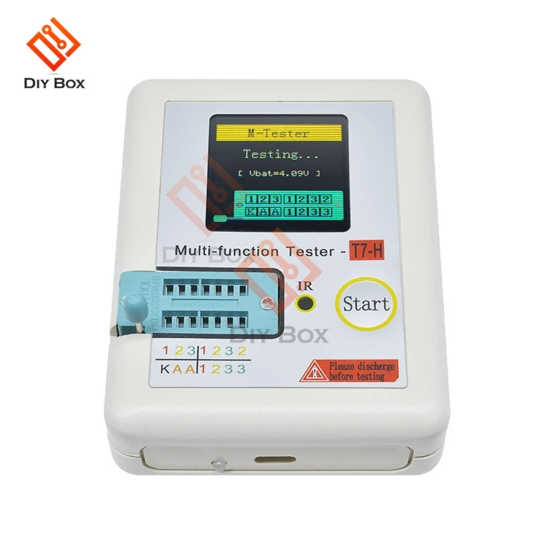 TC-T7-H Высокоточный Транзистор тестер ESR Диод Триод Емкость MOS/PNP/NPN LCR MOSFET TFT ЖК-экран тестер мультиметр T7