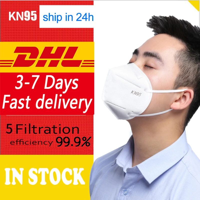 

10PCS 5-layer KN95 Mask Mouth Face Mask Dust Anti Infection N95 Masks Reutilizable Respirator PM2.5 Same Protective as ffp2 FFP3